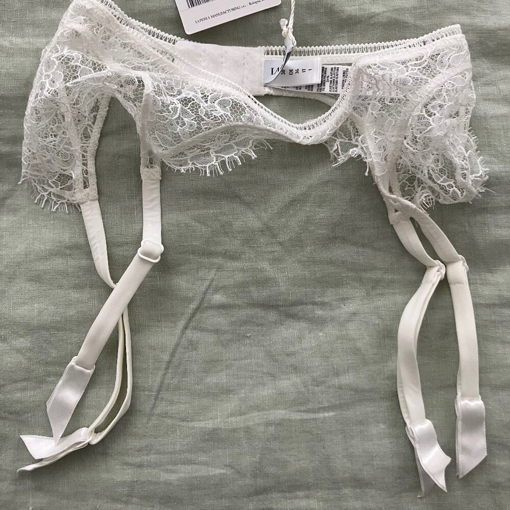 La Perla- Spell On You - Garter Belt - Size IT 1 XS White NWT